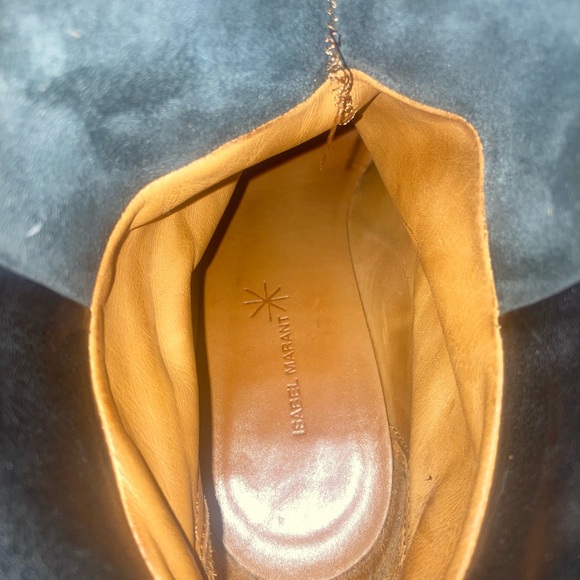 Isabel Marant cuffed leather and suede wedge boots - Picture 14 of 15